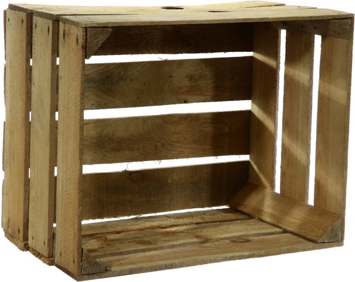 Houten tuin decoratie kist 30 x 50 x 40 cm - Decoratie voor huis en tuin