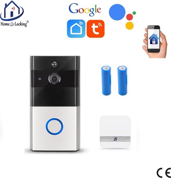 WIFI deur intercom/videofoon 2.0MP met 2 oplaadbare - WIFI - €115,00