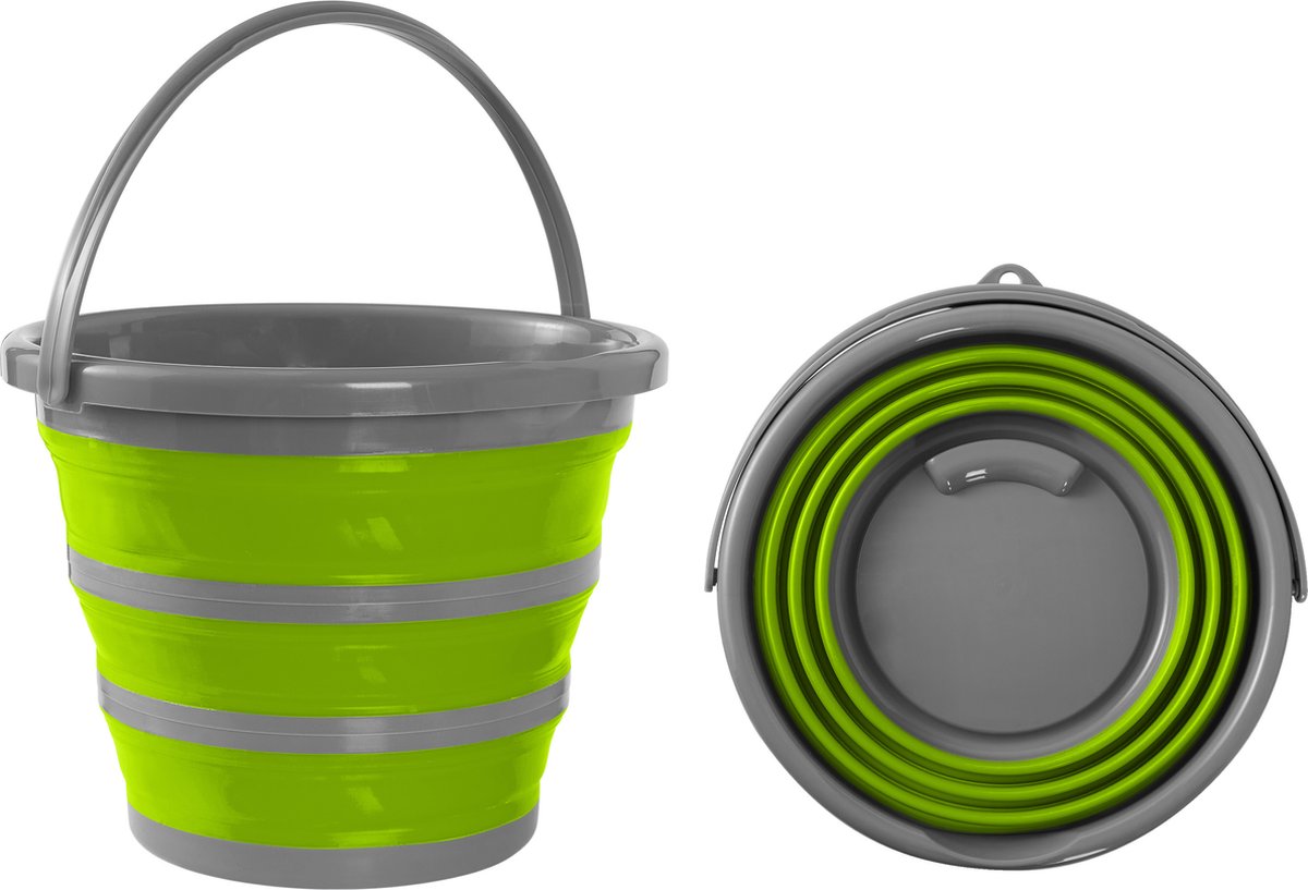 BRAMBLE - Opvouwbare Emmer - 10L - Silicone - Groen