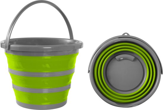 UESDU Opvouwbare emmer, 4 stuks, draagbare 2 liter emmer, kleine kleurrijke emmer, multifunctionele waskom voor camping, vissen, strand