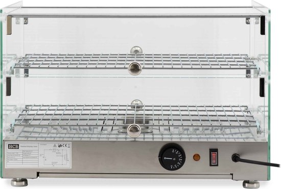 HCB® - Professionele Horeca Warmhoudvitrine - 50 liter - 230V - RVS / INOX - 36.1x55.4x37.6 cm (DxBxH) - 14 kg - 3368 — afbeelding 4