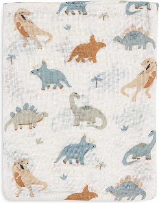 Jollein - Baby Hydrofiel Washandje - Katoen - 3 Stuks - Roarsome - Baby Washand, Hydrofiele Washandjes -15x20cm van Jollein — afbeelding 2