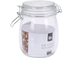 Excellent Houseware keuken voedsel opslagpotten - 750 ML - met beugel sluiting - glas - weckpotten - inmaakpotten