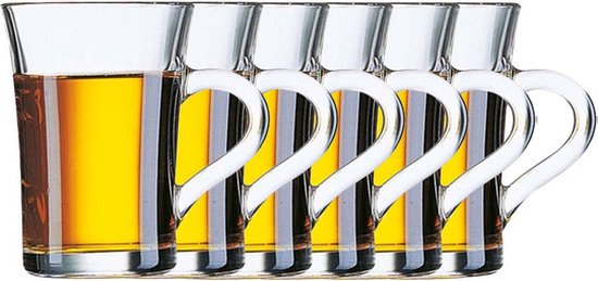 12x morceaux de verres à Verres à thé à café de luxe transparents 230 ml