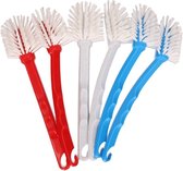 Afwasborstels met haakje - 6x - in verschillende kleuren - 28 cm - Afwassen - Afwasborstels
