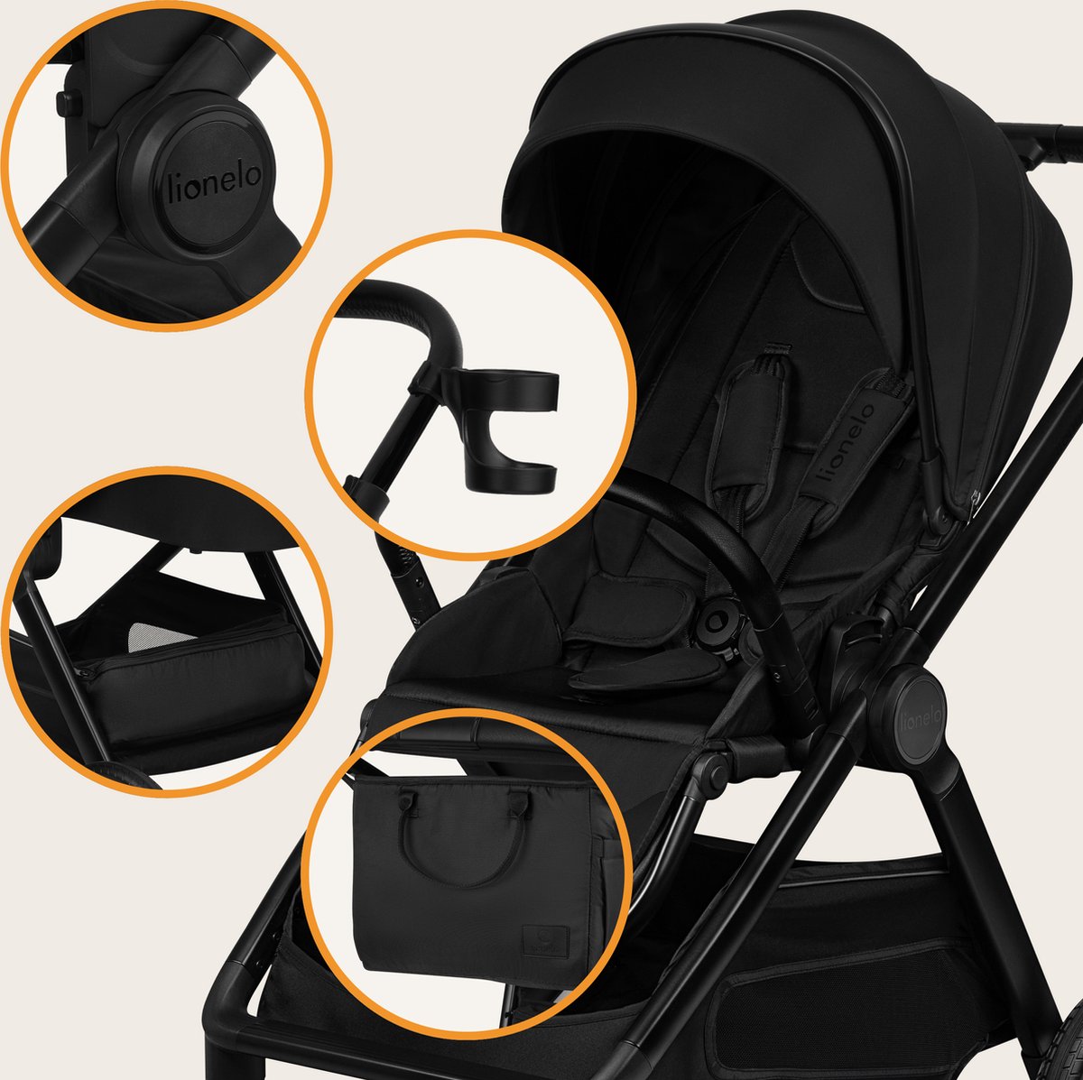 Lionelo Layla Kinderwagen 3in1 met i-Size Autostoel - afbeelding 2
