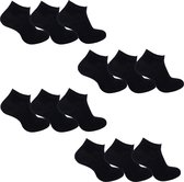 WeirdoSox Bamboe Chaussettes 12 paires - Chaussettes basses Homme & Femme - Zwart - Taille 41-46 - Sans couture | Régulateur d‘humidité | Anti-bactérien
