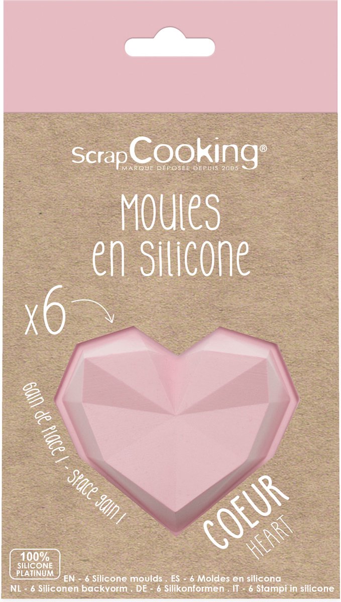 ScrapCooking Siliconen Mal Diamond Hearts