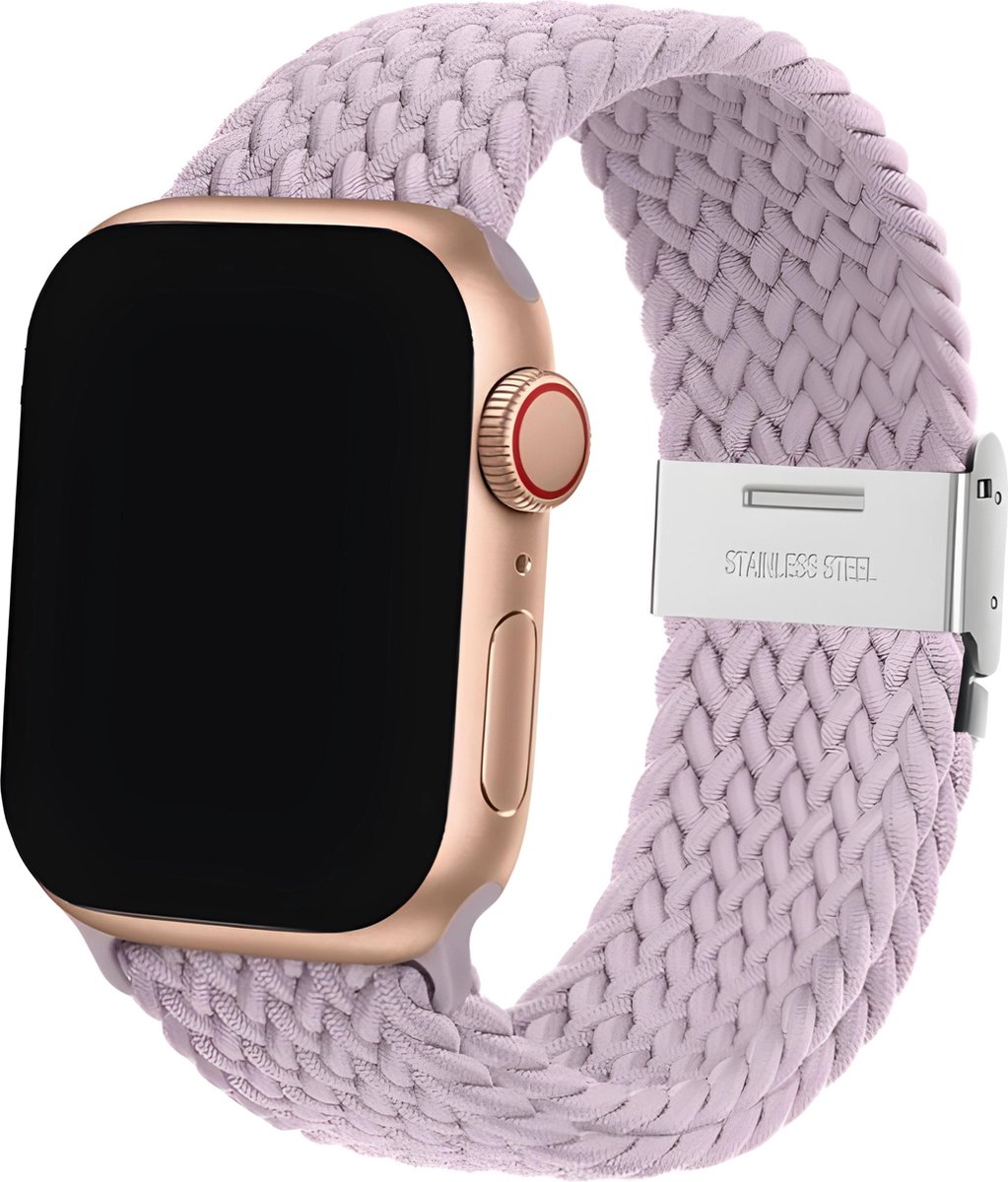 Innerlight® Nylon+ - Lila Paars - 42/44/45/46/49mm - Nylon bandje geschikt voor Apple Watch - Geschikt als Apple watch bandje voor Series 1/2/3/4/5/6/7/8/9/10/11/SE/Ultra/Ultra 2