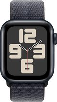 Bol.com Apple Watch SE 2024 GPS + Cellular 40mm Midnight Aluminium Case with Ink Sport Loop aanbieding