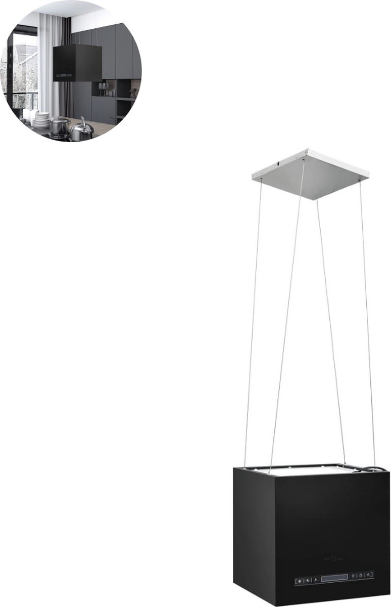 Afzuigkap - 37 cm -Onderbouw - Afzuigkappen - Met Aanraaksensor - Schuin - Zwart
