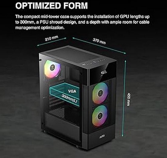 PC de jeu AMD Ryzen 5 6 Core RVB ELITE - RTX 3050 8 Go - 16 Go de RAM - 1 To M2. 0 SSD NVME - WIFI - Gamdias Talos E2