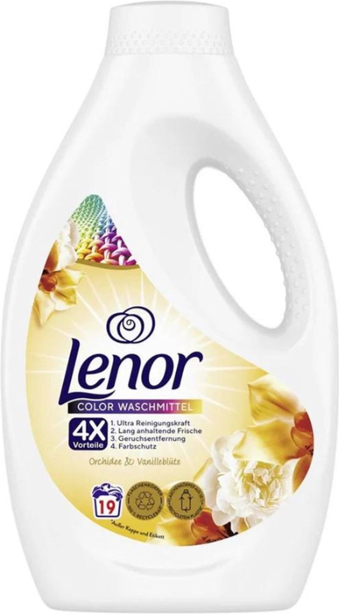Goedkoopste Lenor Wasmiddel Vloeibaar Kleur - Orchidee & Vanille - 950ml / 19 wasbeurten