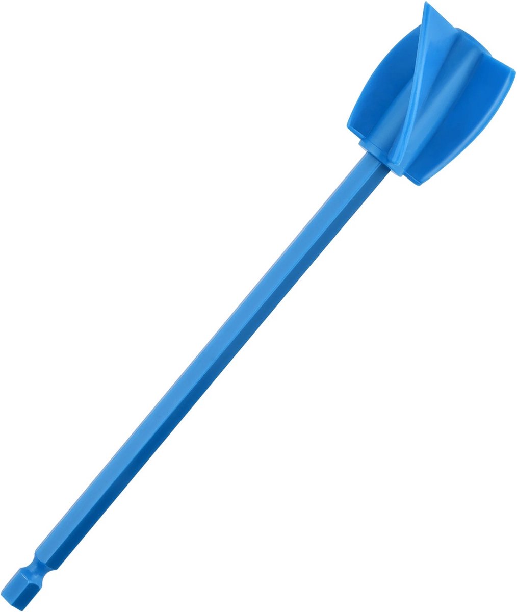 Verf Mengstokje - Roerstaafje - Roerstokje - 4cm x 17cm - Blauw - Voor Op De Boormachine - Epoxy - Verf - Cement - Verfmixer - Verfmenger