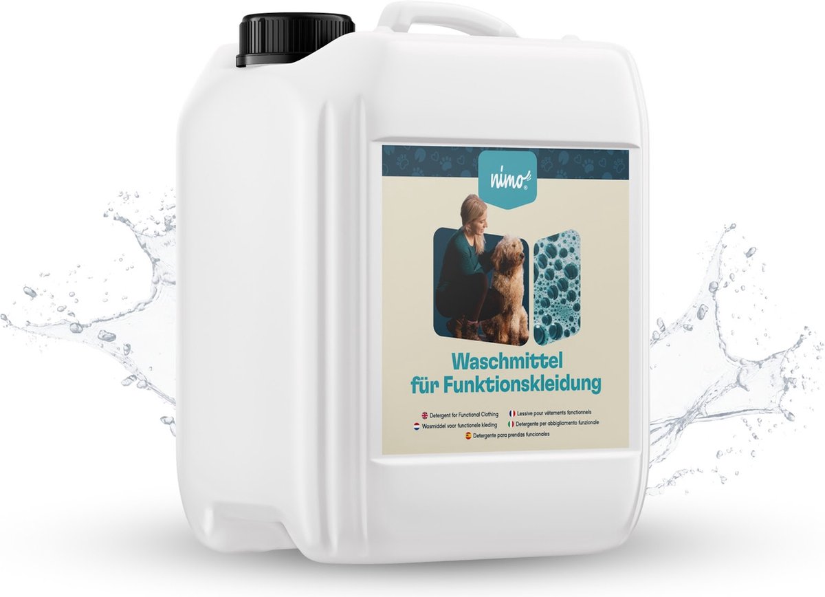 Goedkoopste nimo® wasmiddel voor functionele kleding • reinigt betrouwbaar zonder geur- en kleurstoffen