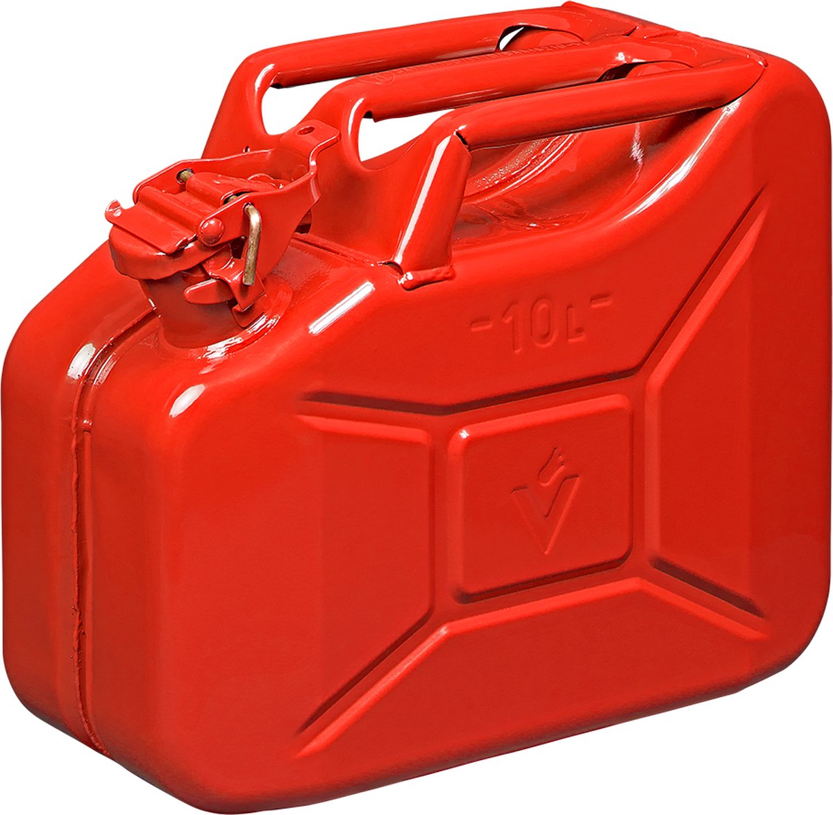 Pro Plus Jerrycan - metaal - 10L - rood - benzine / diesel -