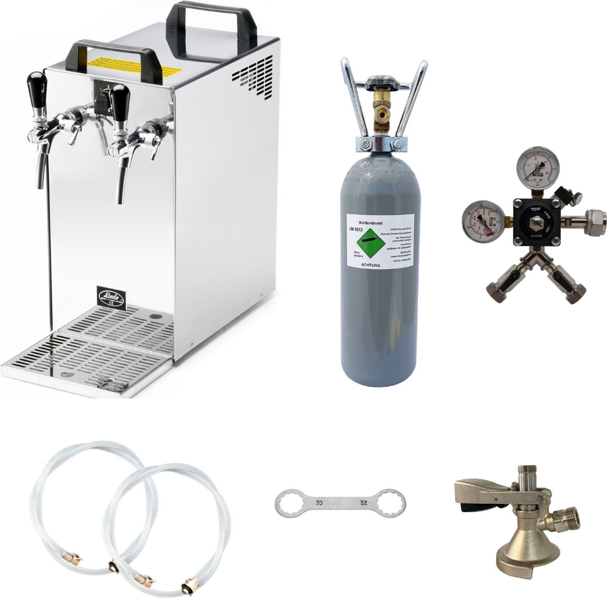 Complete set - Biertap - Kontakt 40 - 2-kraans, 50 liter/u - met Fustkoppeling Type A