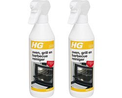 HG Oven, Grill en Barbecuereiniger 500 ml 2-pack met KD spons