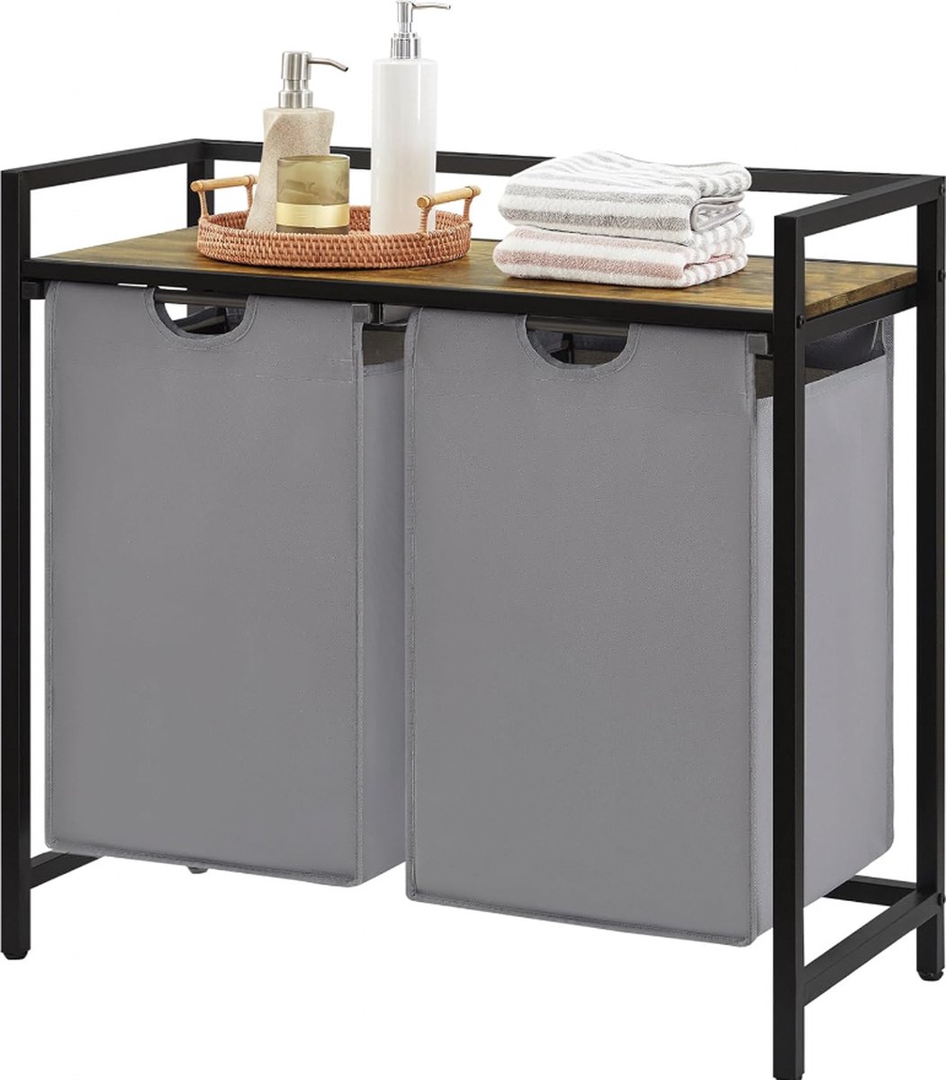 Goedkoopste Stellar Wasmand 2 Gedeeltes - Wasmand - 95 L Wasmand - Uittrekbare Uitneembare Zakken - Wasmanden - Wassorteerder