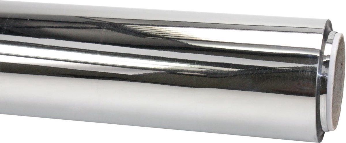 cadeaupapier op rol Zilver Metallic Folie – Inpakpapier- Breedte 70 cm - 20m lang