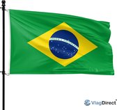 VlagDirect - drapeau brésilien - drapeau brésil - 90 x 150 cm.
