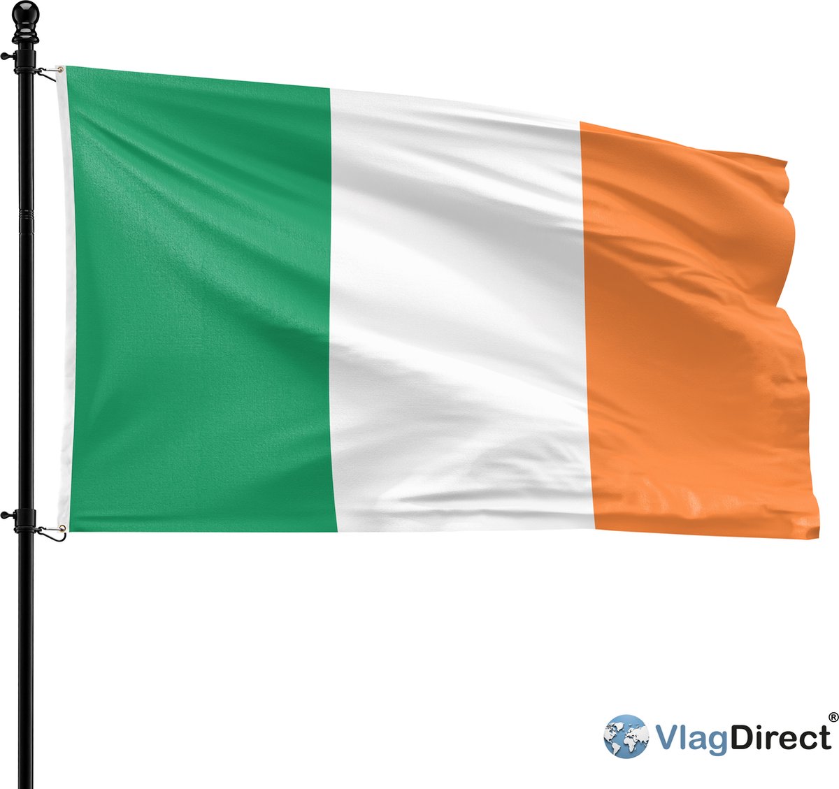 VlagDirect - Ierse vlag - Ierland vlag - 90 x 150 cm.