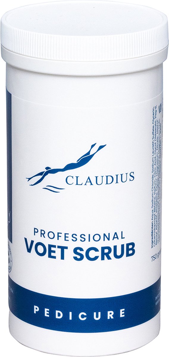 Goedkoopste Professional Voetscrub 750 gram – 100 natuurlijke milde scrub korrel – voedende voetenscrub in hygiënische pot