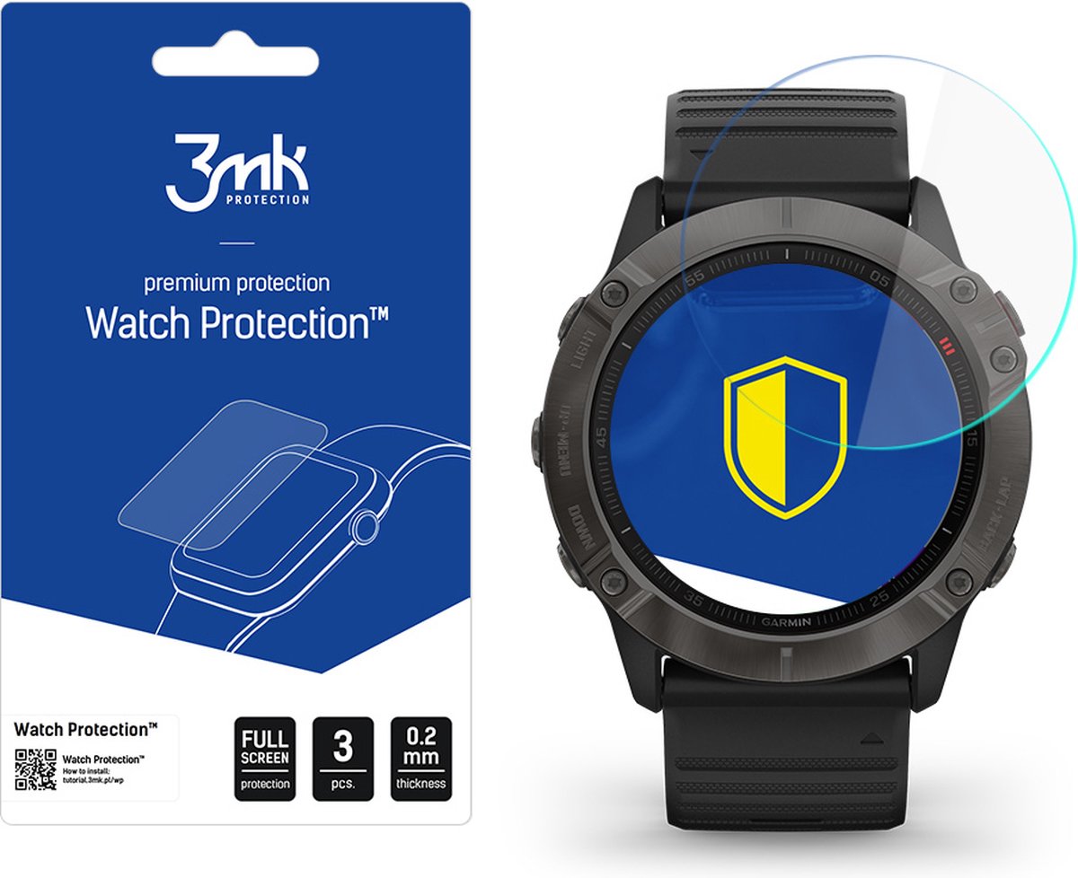 Garmin Approach S62 - 3mk Watch Protection v. FlexibleGlass Lite