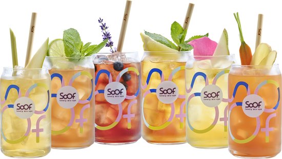 Foto: Soof drinks originele frisdrankglazen 6 stuks 47cl 0 47l professioneel frisdrankglas hoge kwaliteit glaswerk speciaal voor soof drinks