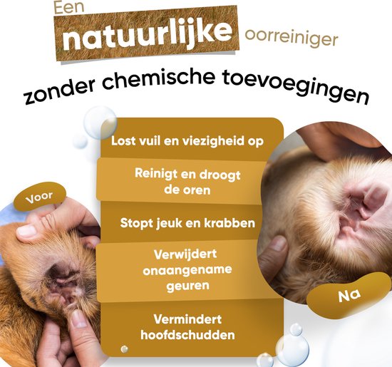 Natuurlijke Oorreiniger voor Honden en Katten - 250 ml - Verbeter de Oorhygiëne en help het verminderen van Oorinfecties - van animigo