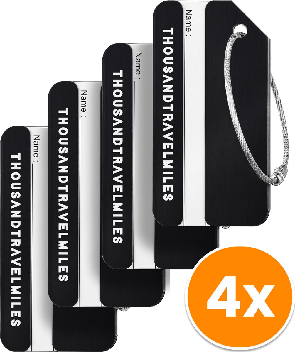 Bol.com Bagagelabel – Kofferlabel – Aluminium Bagagelabel – Kofferlabel – Bagagelabels voor koffers – Luggage tag – Naamlabels –... aanbieding