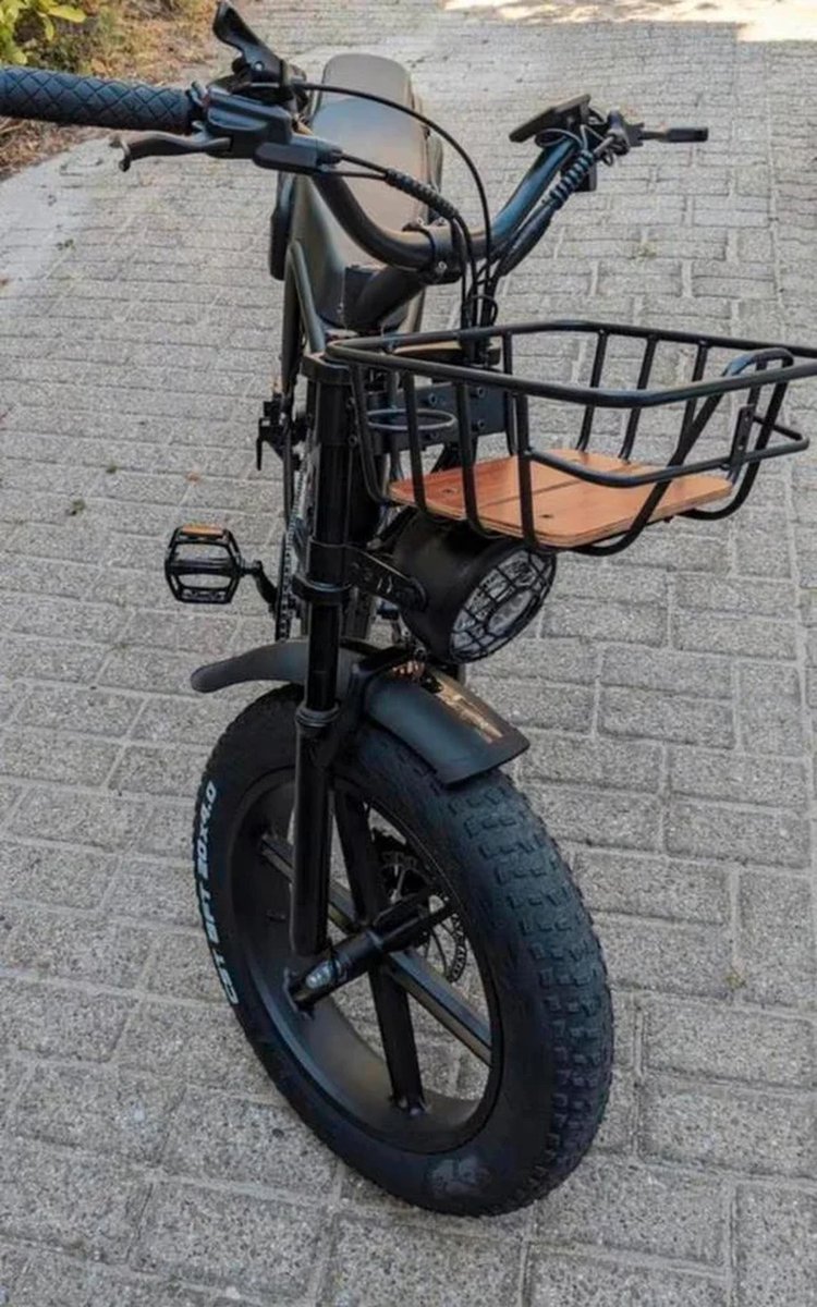 Voordrager fatbike V20 of V8 rekje / mandje universeel zwart op Prijzenvolger.com
