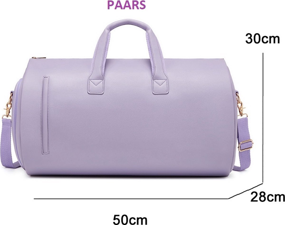 Weekendtas 42L - Reistas met Kostuum of Mantel vak - Handbagage Waterafstotend - Paars