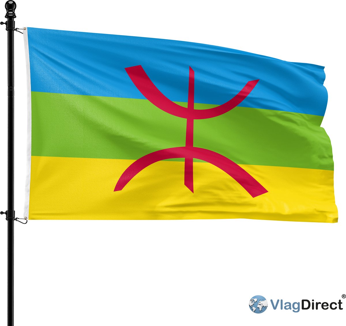 VlagDirect - Berberse vlag - Berber vlag - Amazigh vlag - 90 x 150 cm.