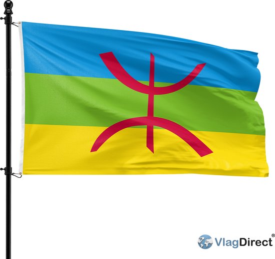 VlagDirect - Berber drapeau - Berber drapeau - Amazigh drapeau - 90 x 150 cm.
