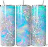 Gobelet à Eau Réutilisable 450ml Avec Paille - Double Paroi Noël Thème Festif Pour Boissons Chaudes Et Froides