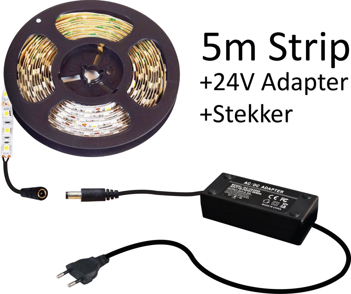LED STRIP SET - LED Strip 3528 120 leds/mtr CRI90 4000K 9.6W IP20 24V