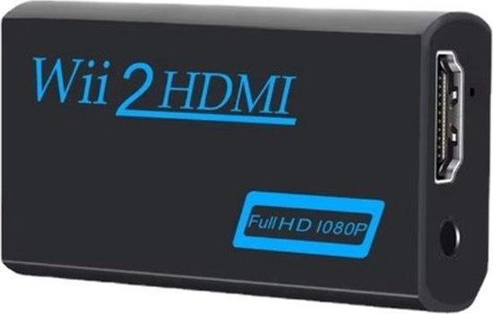 WiseGoods Premium HDMI Converter Geschikt voor Nintendo Wii - HDMI Kabel Adapter - Games - 3.5 Audio Video Output 1080P
