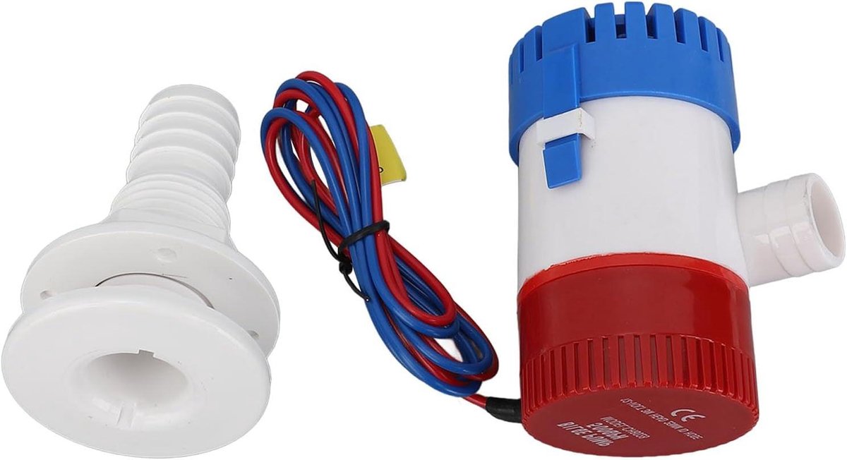 Lenspomp DC 12V - Dompelpomp Marine - Boot Nat Houden - Robuuste Waterdichte Materialen - 500 GPH - Zwart