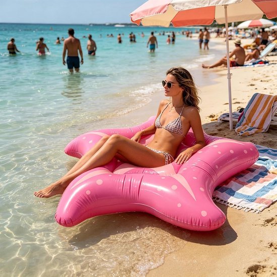 Zwembad Lounger - Drijvend Bed - Ontspannen op Water - Speels Zeester Ontwerp - 145x135cm - Niet gespecificeerd — afbeelding 4