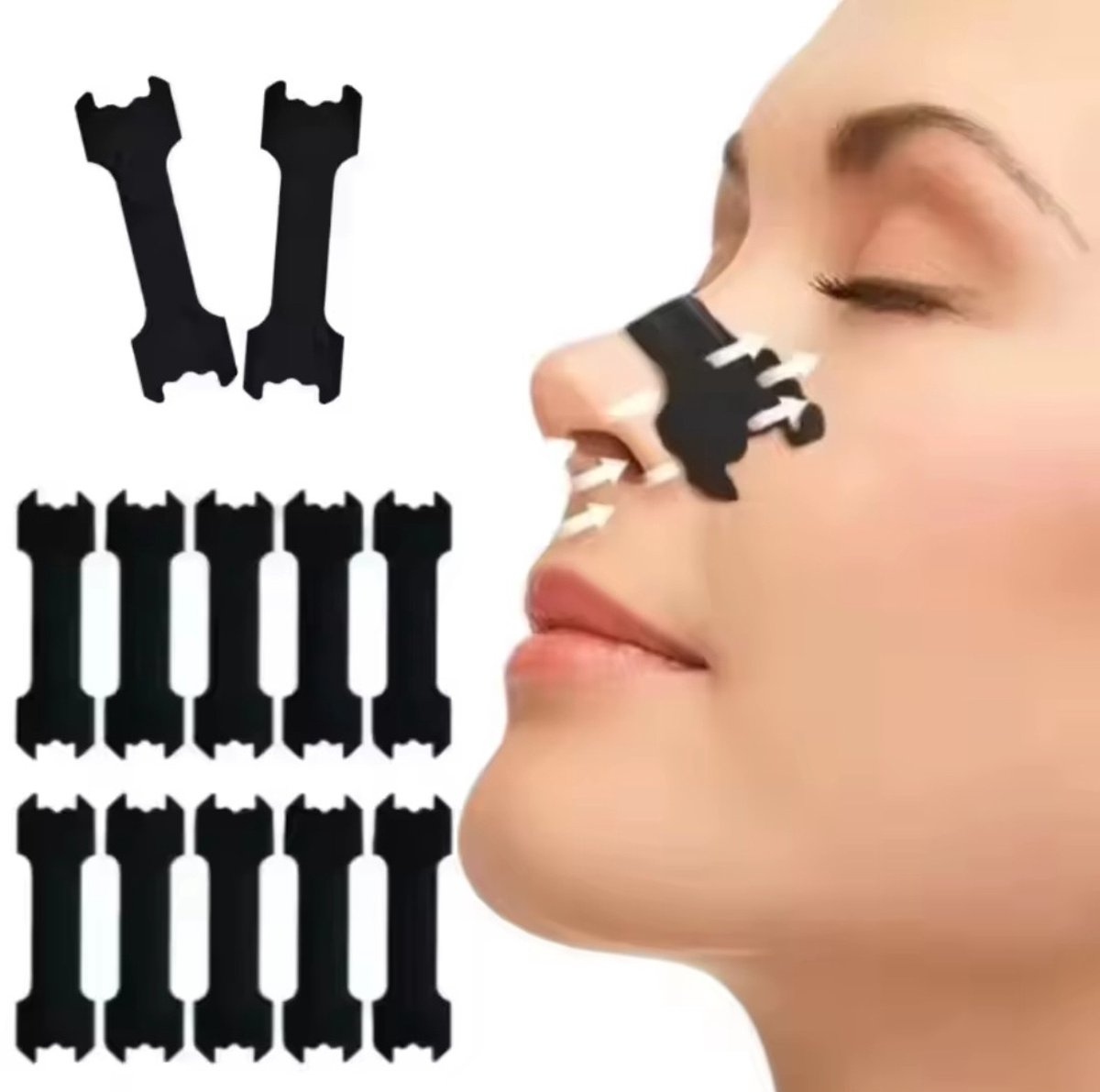 Neusstrips - 10 Stuks - Zelfklevende Neusstrips - Comfortabele Pasvorm - Voor Sport, Activiteit en Dagelijks Gebruik