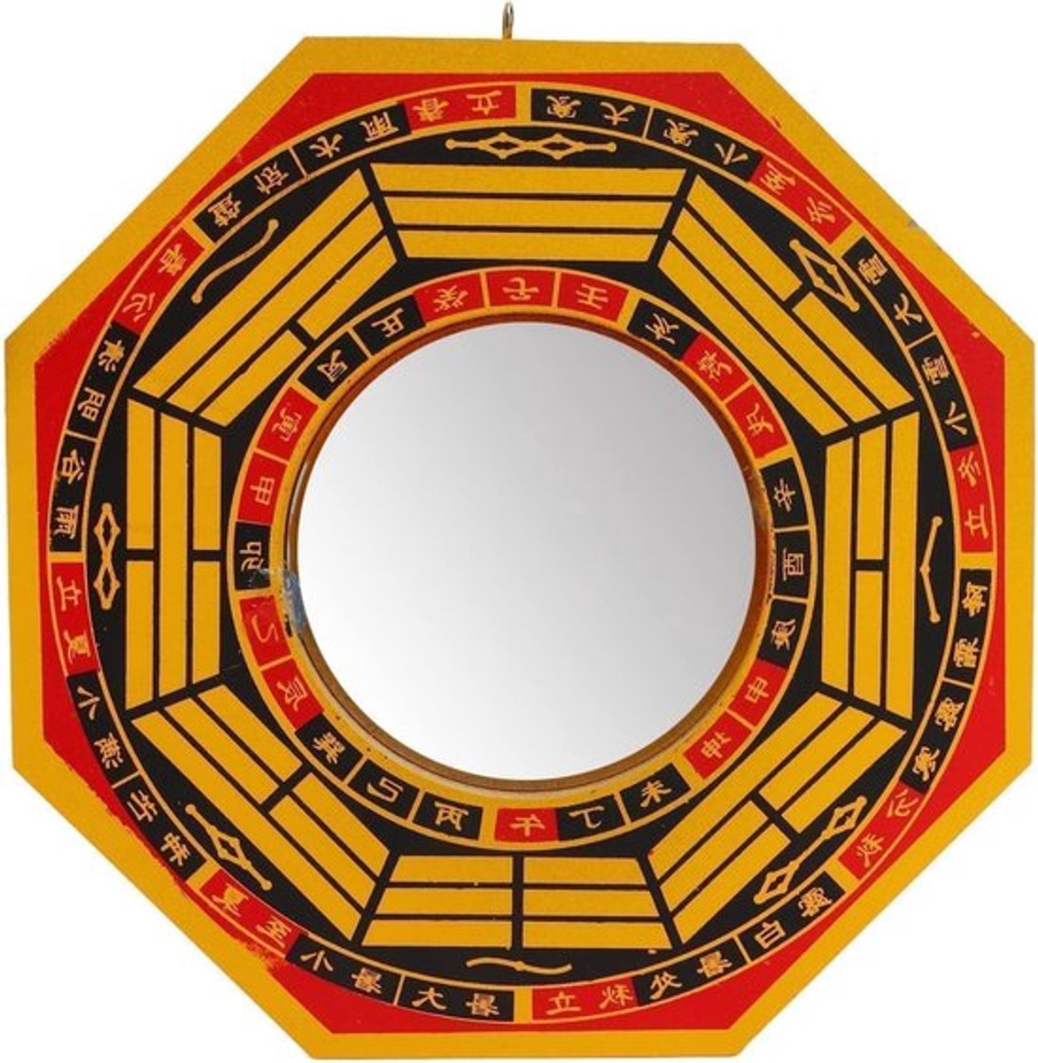 Traditionele Chinese Feng Shui Convex Bagua Spiegel voor Geluk in Huis en Bedrijf - 8 Inch Houten Ontwerp, Feng Shui Decoratie en Energiebalans