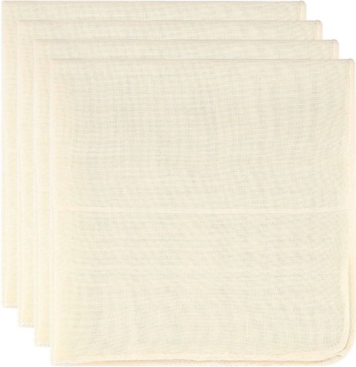 Set van 4 Herbruikbare Kaasdoeken 50 x 50 cm - Wasbare Filterdoeken voor Melk, Tofu en Voedselbereiding