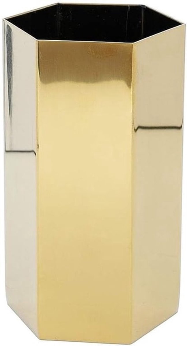 Hexagonale Gouden Pennenhouder voor Bureau, Perfecte Organizer voor Kantoor, Thuis en Make-up Penselen