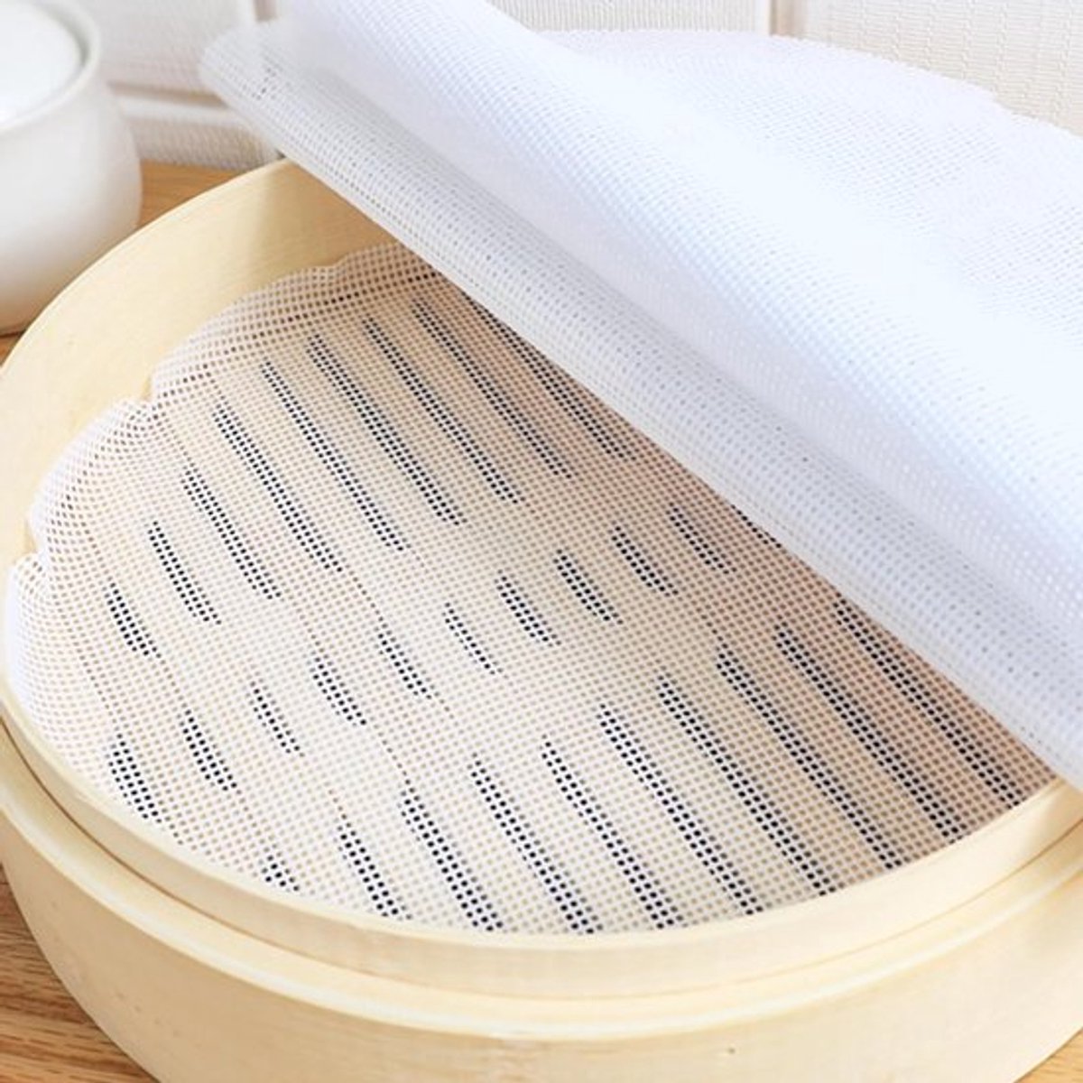Ronde Siliconen Stoommatten 25cm - 12 Stuks, Ideaal voor Stomen, Koken en Bakken met Stoom