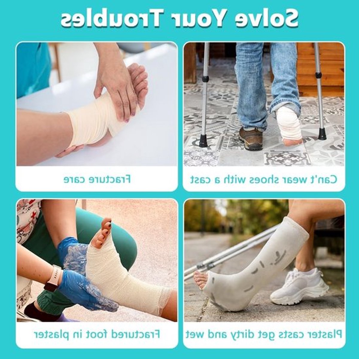 Verstelbare Revalidatieschoenen voor Postoperatief Gebruik, Beschermende Schoenen voor Voetbreuken en Verstuikingen, Geschikt voor Links en Rechts