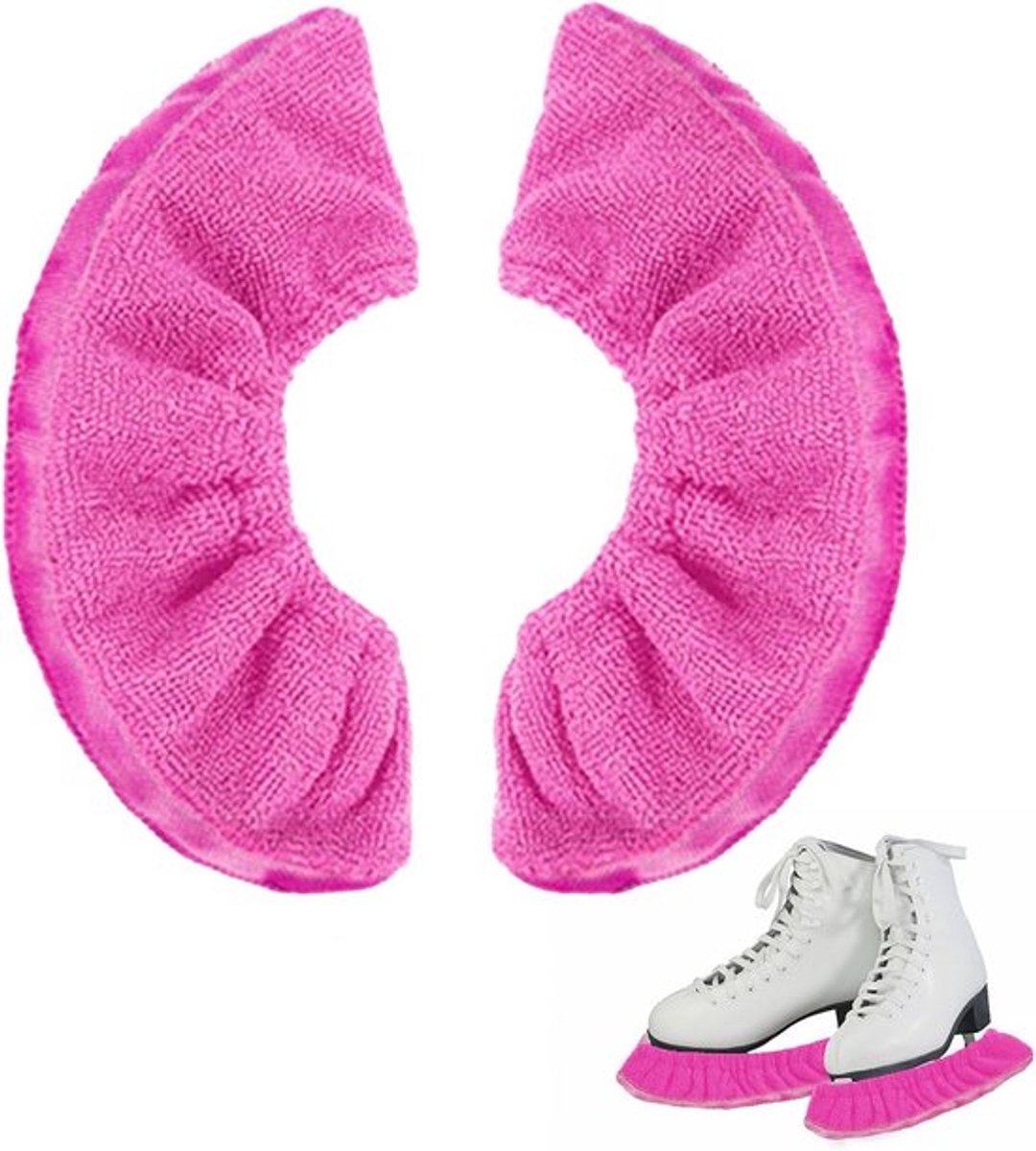 Elastic Schaatsbeschermers voor Kunstschaatsen en IJshockey, Roze, Geschikt voor Volwassenen en Kinderen, 40 x 7 cm