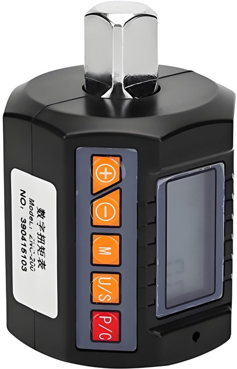 Draaimomentmeter - Digitale Torsiemeter - Hoge Nauwkeurigheid - Zwart - Handmatig Gebruik - Ideaal voor Klussen en Onderhoud