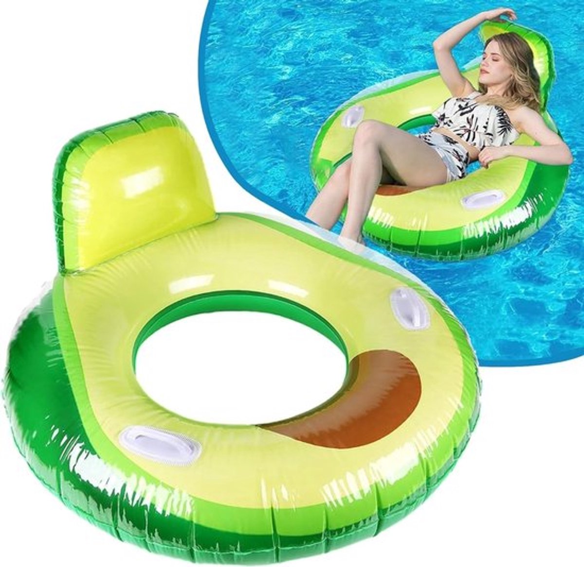 Opblaasbare Zwembad Float, 95cm Rubber Zwemmat, Gigantische Zwemring, Waterplezier voor Kinderen en Volwassenen, Perfect voor Zomer en Watersporten