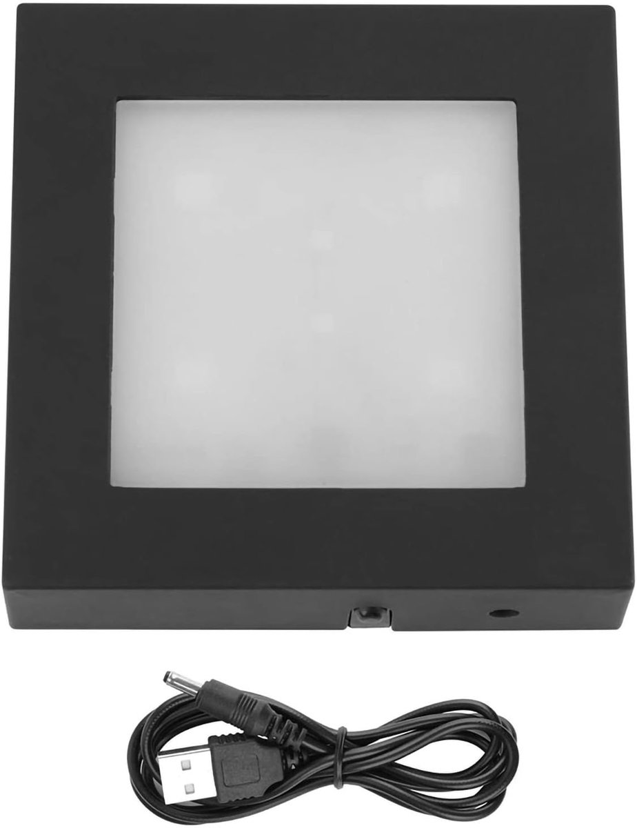 SnelShoppen - Led Basis voor Glazen Beeldjes 11Cm - Kleurrijke Led Lichtkristallen Display Stand - Gebrandschilderd Glas Basis #2